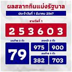 ถ่ายทอดสดสลากกินแบ่งรัฐบาลงวดนี้